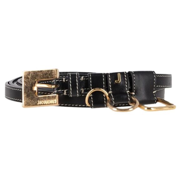 Jacquemus Le Ceinture Moisson Belt in Black Leather - Picture 1 of 6